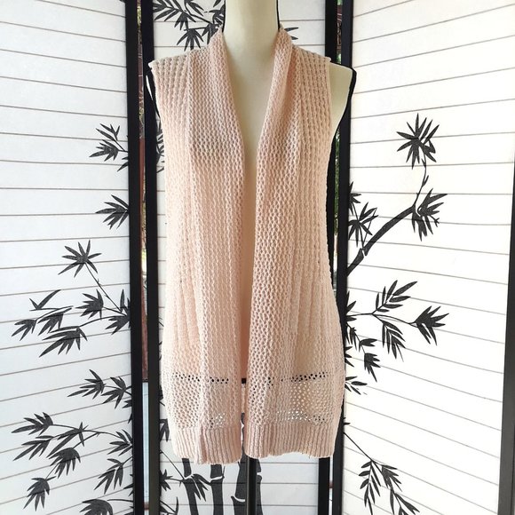 Chico's Pink Open Front Shawl Neck Knit Cardigan - Picture 8 of 12